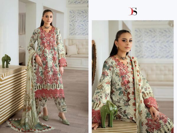 Embroidery cotton suit